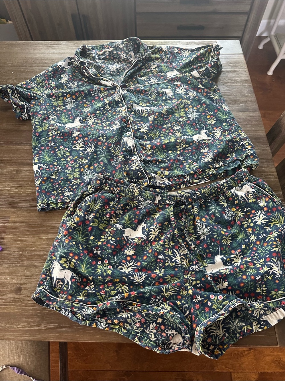 Printfresh Unicorn’s Garden Women’s Short Pajamas